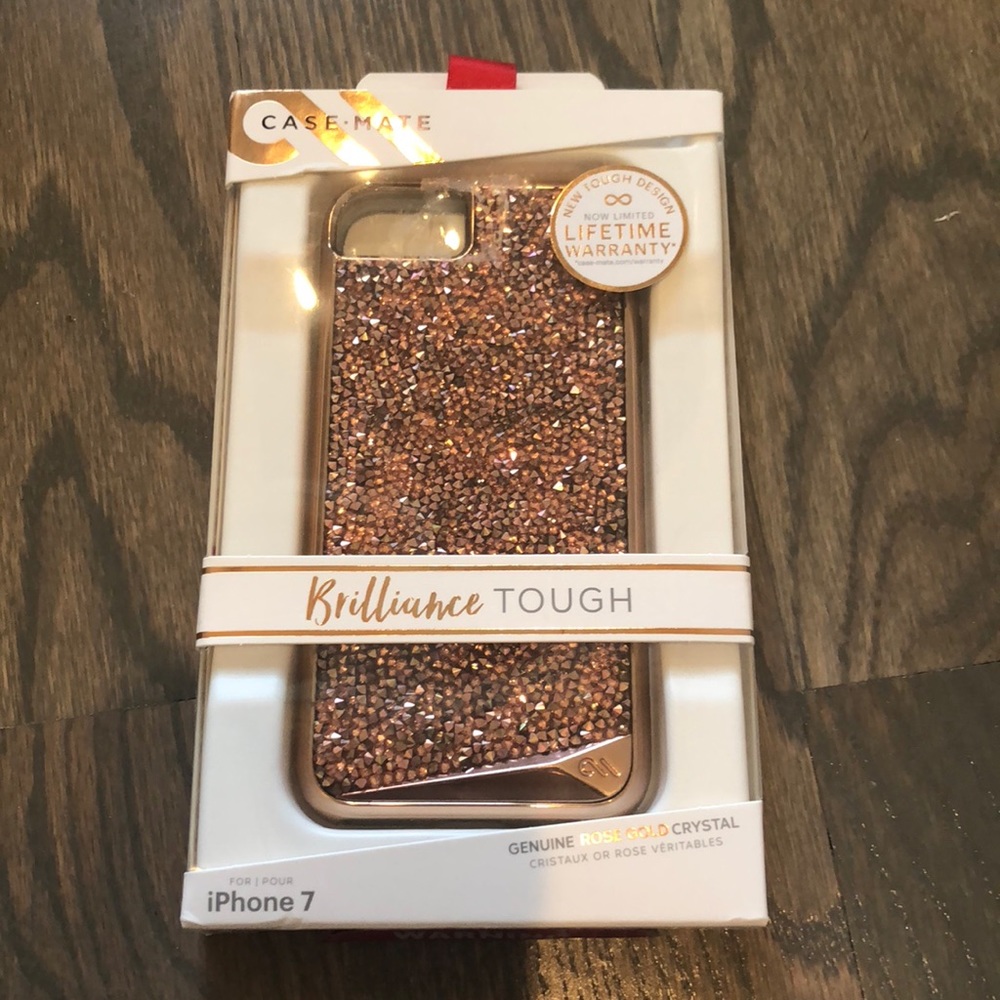 Rose Gold Crystal iPhone 7 Case NEW!